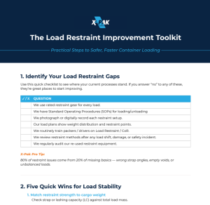 X-Pak Container Loading & Load Restraint Checklist